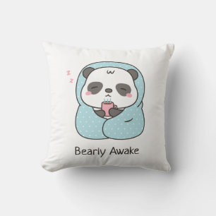 Coussin décoratif Panda Mignon Endormi Enveloppé d