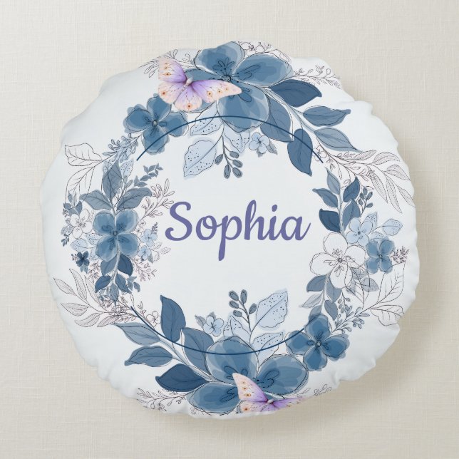 Coussin décoratif Papillon Floral (Dos)