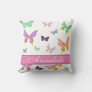 Coussin décoratif papillon personnalisé
