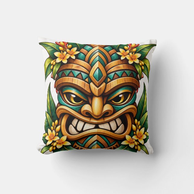 Coussin décoratif Parrot Bloom Tiki (Recto)