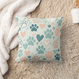 Coussin décoratif Pastel Empreinte de patte