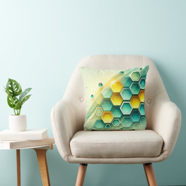 Coussin décoratif personnalisable | Motif de nid d (Chaise)
