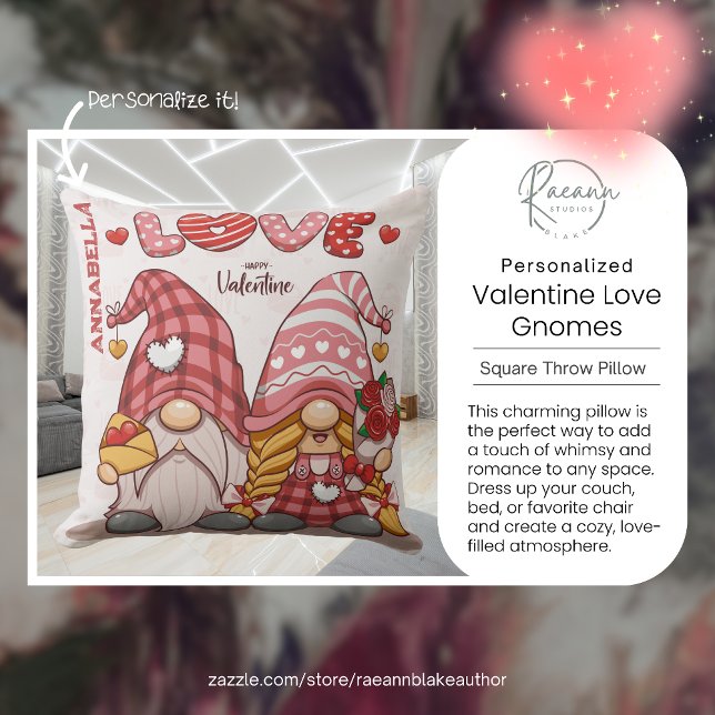 Coussin décoratif personnalisé avec des gnomes de  (Créateur téléchargé)
