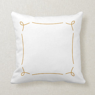 Coussin décoratif personnalisé d'accent d'or