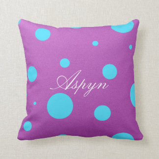 Coussin décoratif personnalisé de point de polka