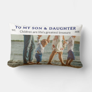 Coussin Décoratif Personnalisé Fils & Fille Cadeau
