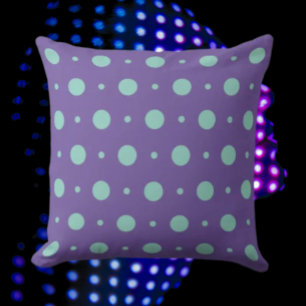 Coussin décoratif pois sarcelle – Vibrations rétro
