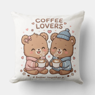 Coussin décoratif pour amateurs de café ensemble