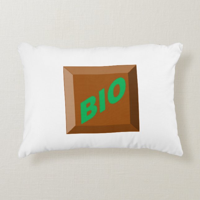 Coussin décoratif pour enfants  CHOCOLAT  BIO (Devant)