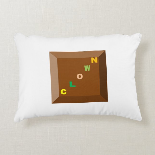 Coussin décoratif pour enfants  DESIGN  CLOWN (Devant)