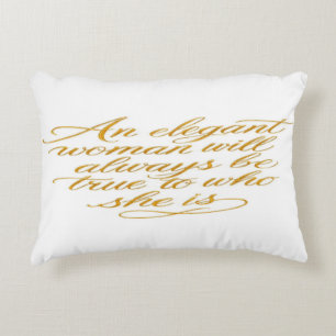 Coussin décoratif pour femmes avec citation inspir