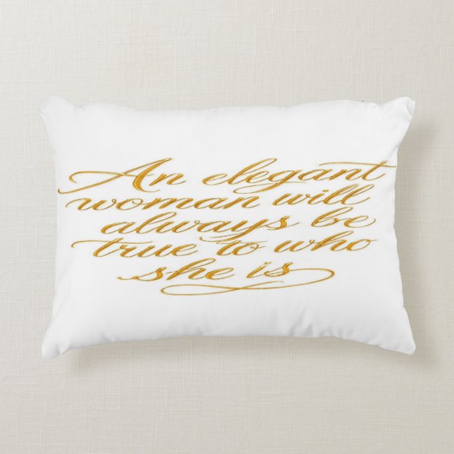 Coussin décoratif pour femmes avec citation inspir (Devant)