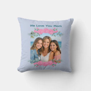Coussin décoratif pour la fête des Mères avec phot