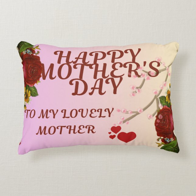 Coussin décoratif pour la fête des Mères, cadeau p (Devant)