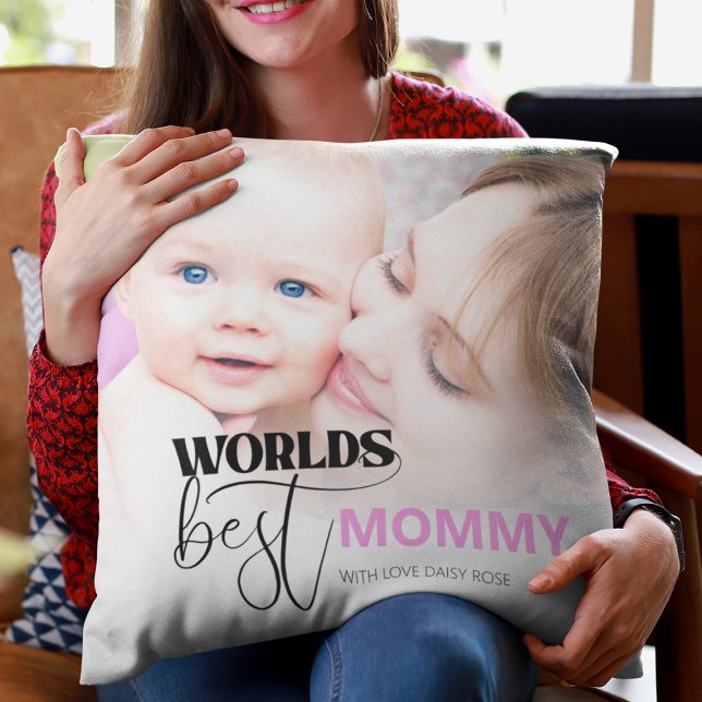 Coussin décoratif pour la meilleure maman du monde (Créateur téléchargé)