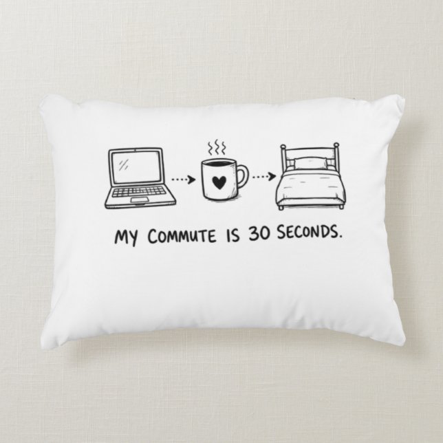 Coussin décoratif pour travailleur à distance avec (Devant)