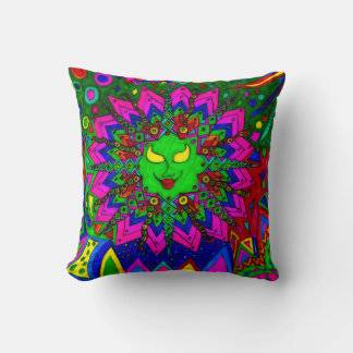 Coussin décoratif psychédélique Gaia