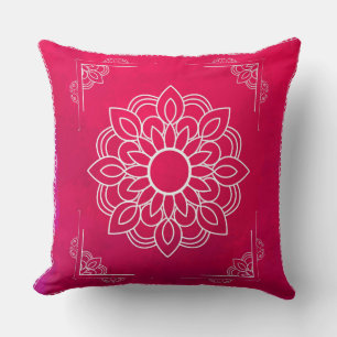 Coussin décoratif Red Mandala