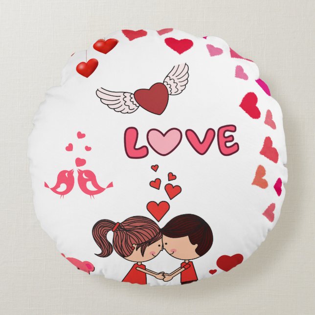 Coussin Décoratif Romantique (Devant)