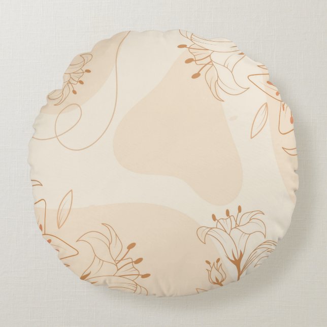 Coussin décoratif rond (40,6 cm) (Devant)