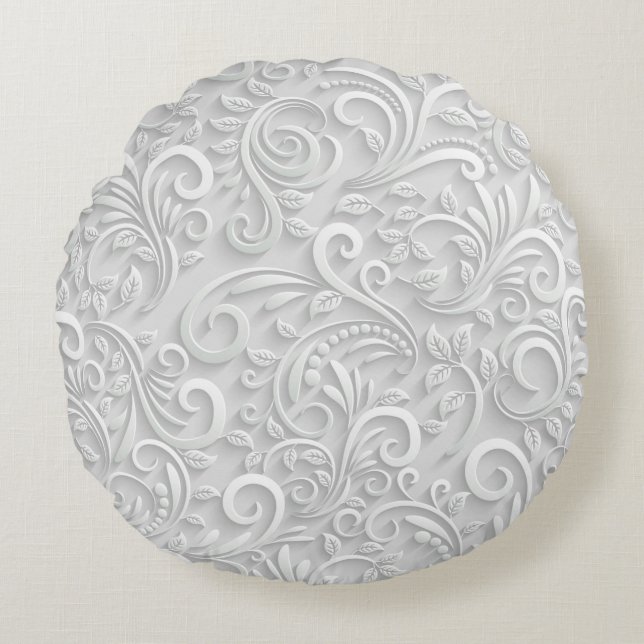 Coussin décoratif rond (40,6 cm) (Devant)