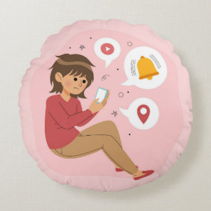 Coussin décoratif rond (40,6 cm)