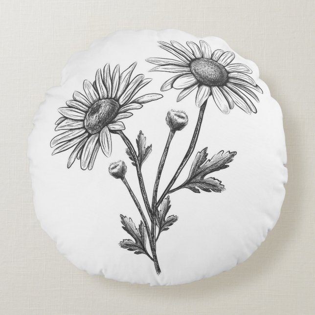 Coussin décoratif rond (40,6 cm) (Devant)