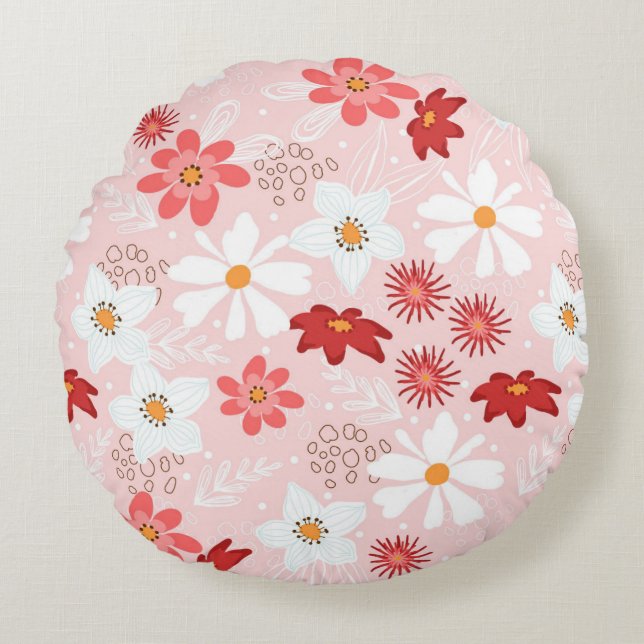 Coussin décoratif rond (40,6 cm) (Devant)