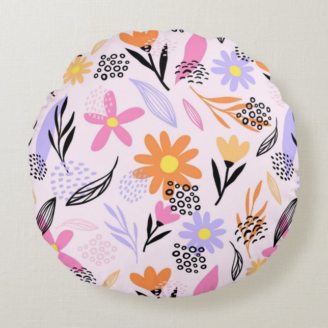 Coussin décoratif rond (40,6 cm) (Devant)