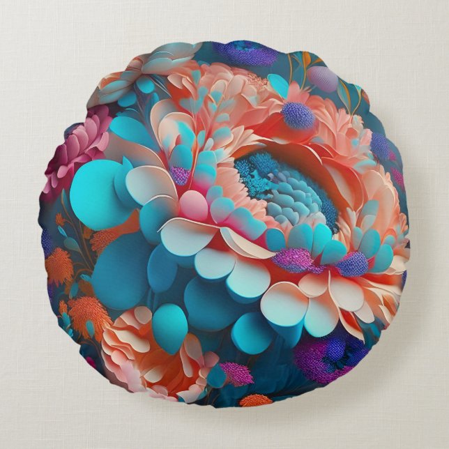 Coussin décoratif rond (40,6 cm) (Devant)