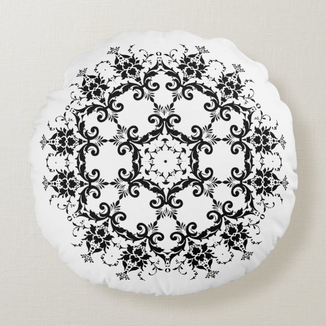Coussin décoratif rond (40,6 cm) (Devant)