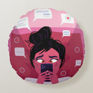 Coussin décoratif rond (40,6 cm)
