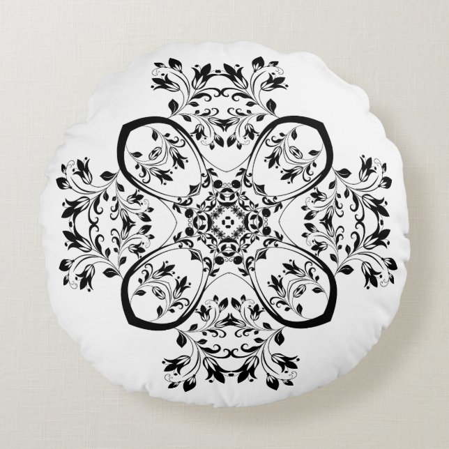 Coussin décoratif rond (40,6 cm) (Devant)