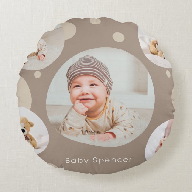 Coussin décoratif rond (40,6 cm) (Devant)