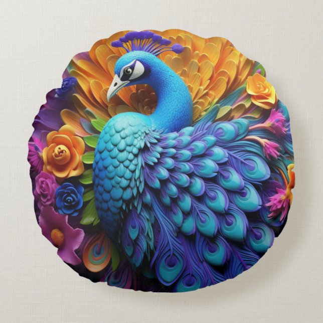 Coussin décoratif rond (40,6 cm) (Devant)
