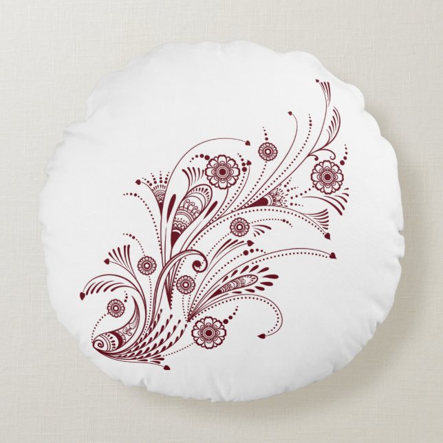 Coussin décoratif rond (40,6 cm) (Devant)