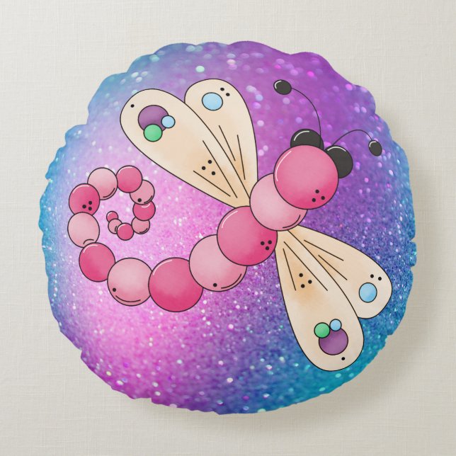 Coussin décoratif rond (40,6 cm) (Devant)
