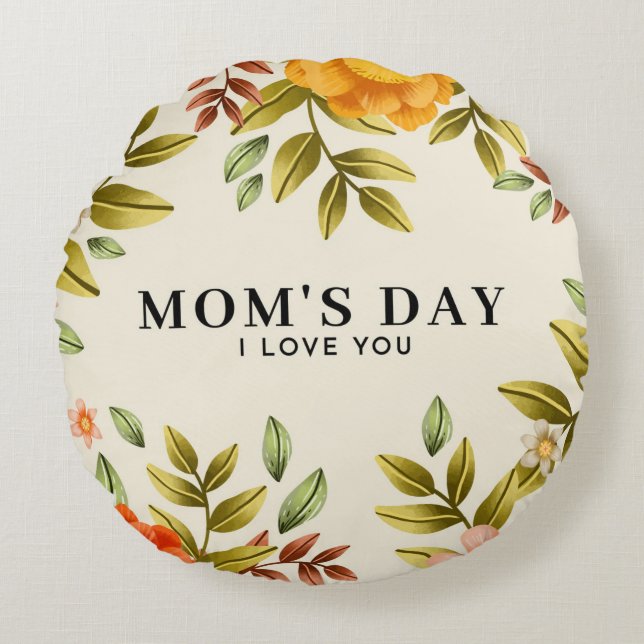 Coussin décoratif rond (40,6 cm) (Devant)