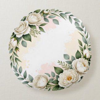 Coussin décoratif rond personnalisé