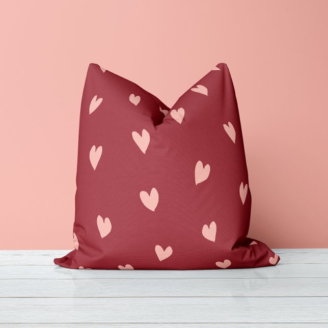 Coussin décoratif rose rouge touche aimante (Créateur téléchargé)