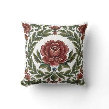 Coussin décoratif Rosemaling
