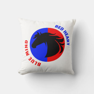 Coussin décoratif Rouge Cœur Bleu Esprit