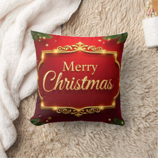 « Coussin décoratif rouge Joyeux Noël – Fêtes de f