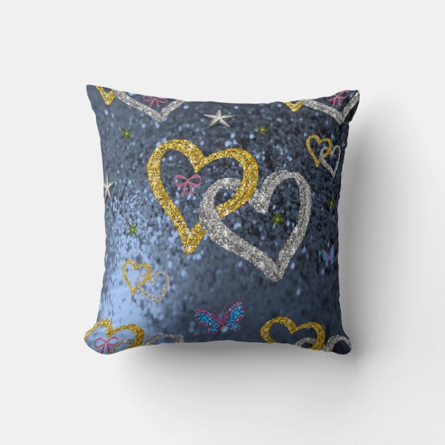 coussin décoratif Saint-Valentin cœurs (Recto)