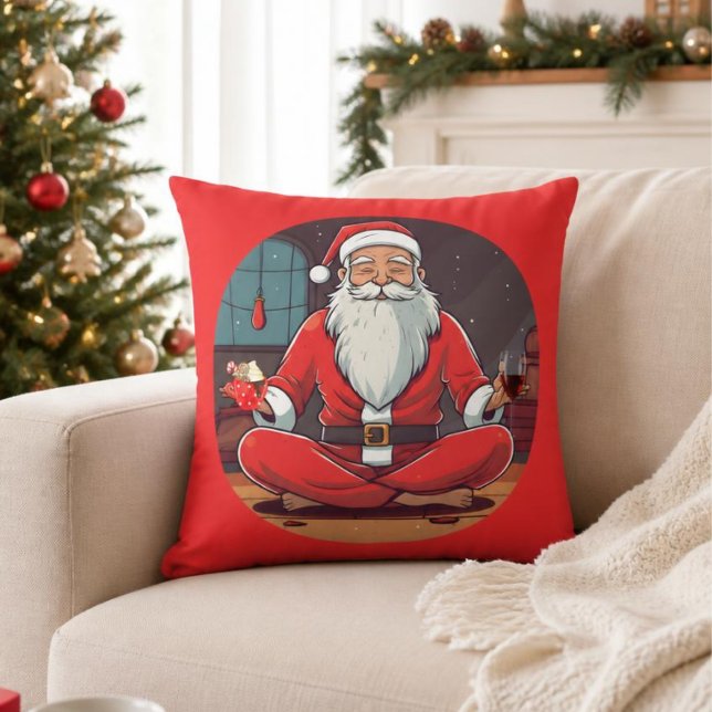 Coussin décoratif Santa Yoga (Créateur téléchargé)