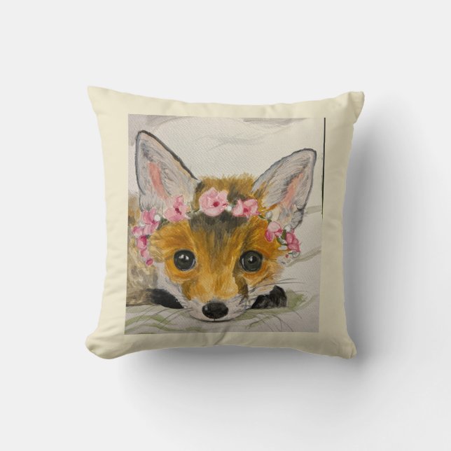 Coussin décoratif Sunny Fox Family Rescue Fund (Recto)