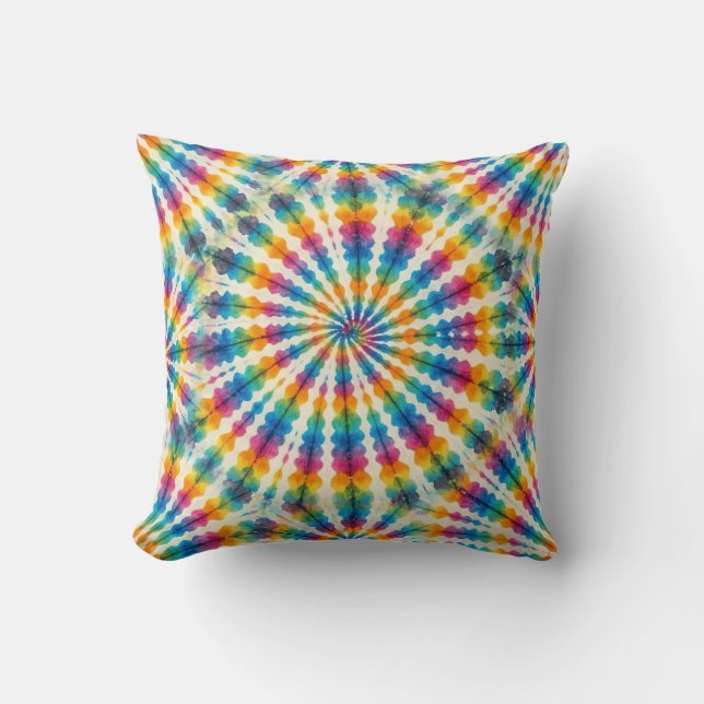 Coussin Décoratif Tie-Dye Psychedélique | Coussin  (Recto)