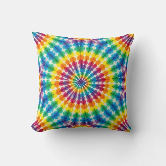 Coussin Décoratif Tie-Dye Psychedélique | Coussin  (Recto)