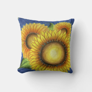 Coussin décoratif tournesol de campagne d'été