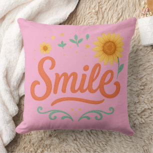 Coussin décoratif Tournesol Sourire   Vibrations P